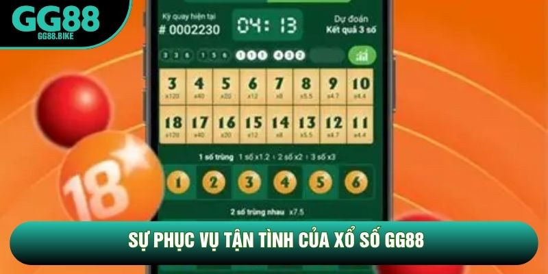 Sự phục vụ tận tình của xổ số GG88